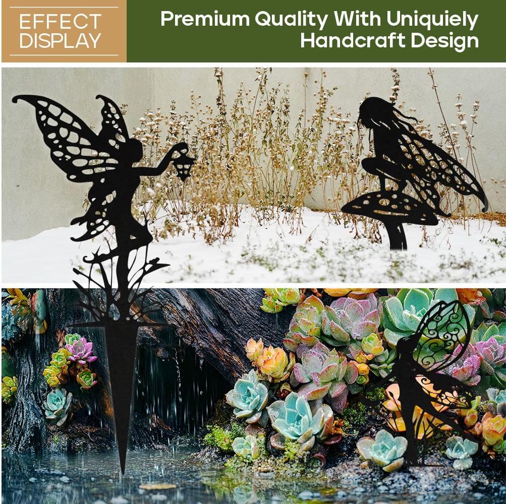 Decorative Garden Stakes, Fairy Garden Statues for Home and Garden (6)