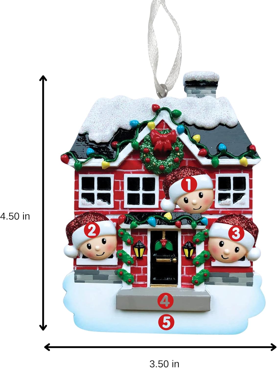 2025 Family Christmas Ornament – Personalized Ornament for Families – Custom Family Ornament – Holiday Tree Decoration Keepsake Gift (Family of 3)