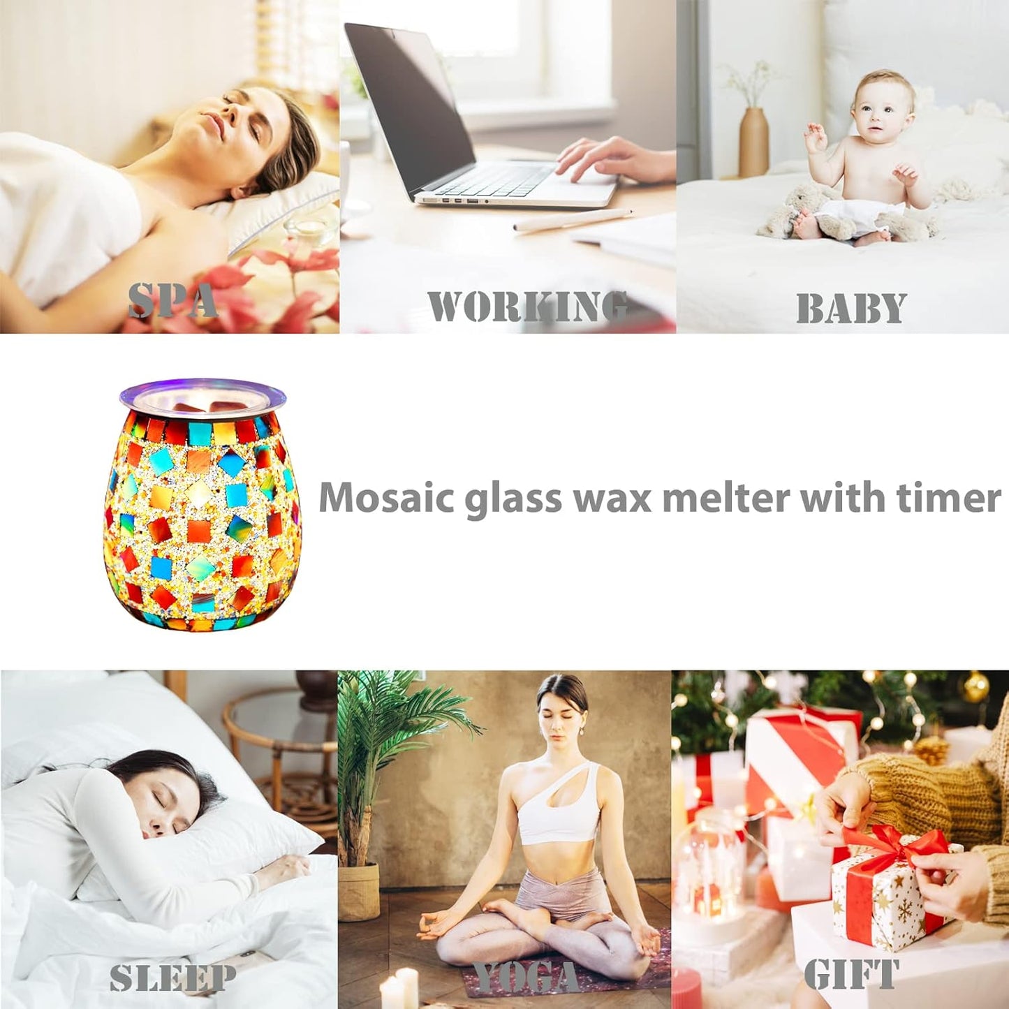 Dicimi Wax Melt Warmer (Mediterranean, Beach Blocks)