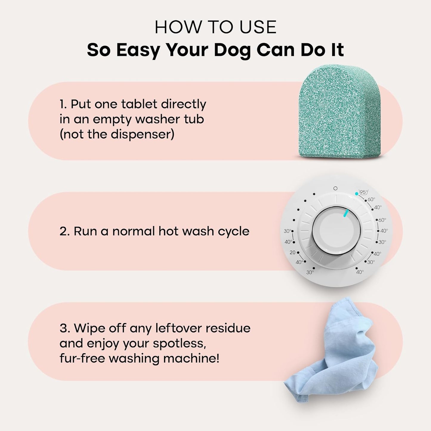 Uproot Clean Washing Machine Cleaner Tablets Ultra - 40% Stronger Formula: Designed for Pet Owners, Remove Residue, Grime & Odors, Compatible with HE, Top & Front Load, 24 Pack - 12 Month Supply