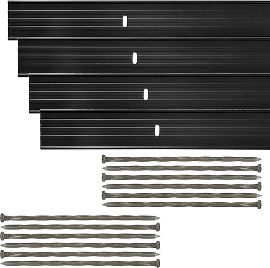 Dreamscape E-Z Edge Aluminum Landscape Edging - 8 Strips, 6ft Each (48ft Total), Black - Professional Quality Landscaping Border, Metal Divider for Lawn, Garden, Flowerbed…