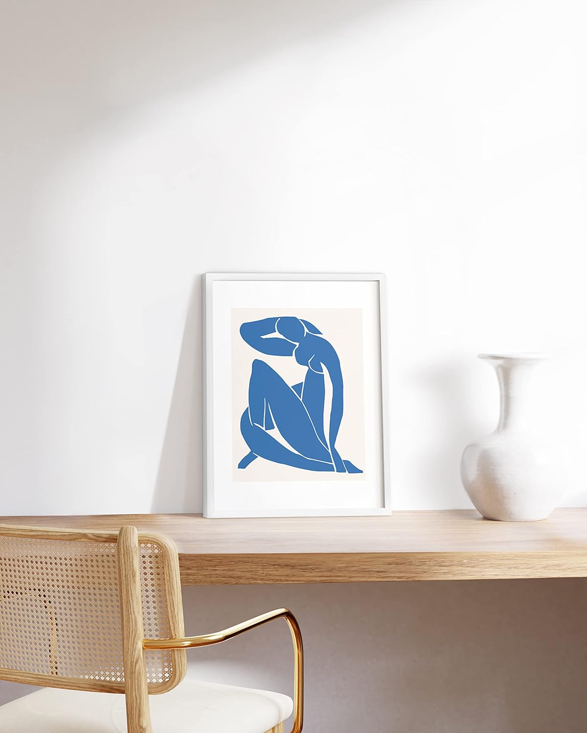 HAUS AND HUES White 12x16 Picture Frame - Modern Aluminum Wall Art Display - Minimalist, Lightweight 12x16 White Frame for Art Prints, Photos, Posters - Ready-to-Hang Vertically & Horizontally