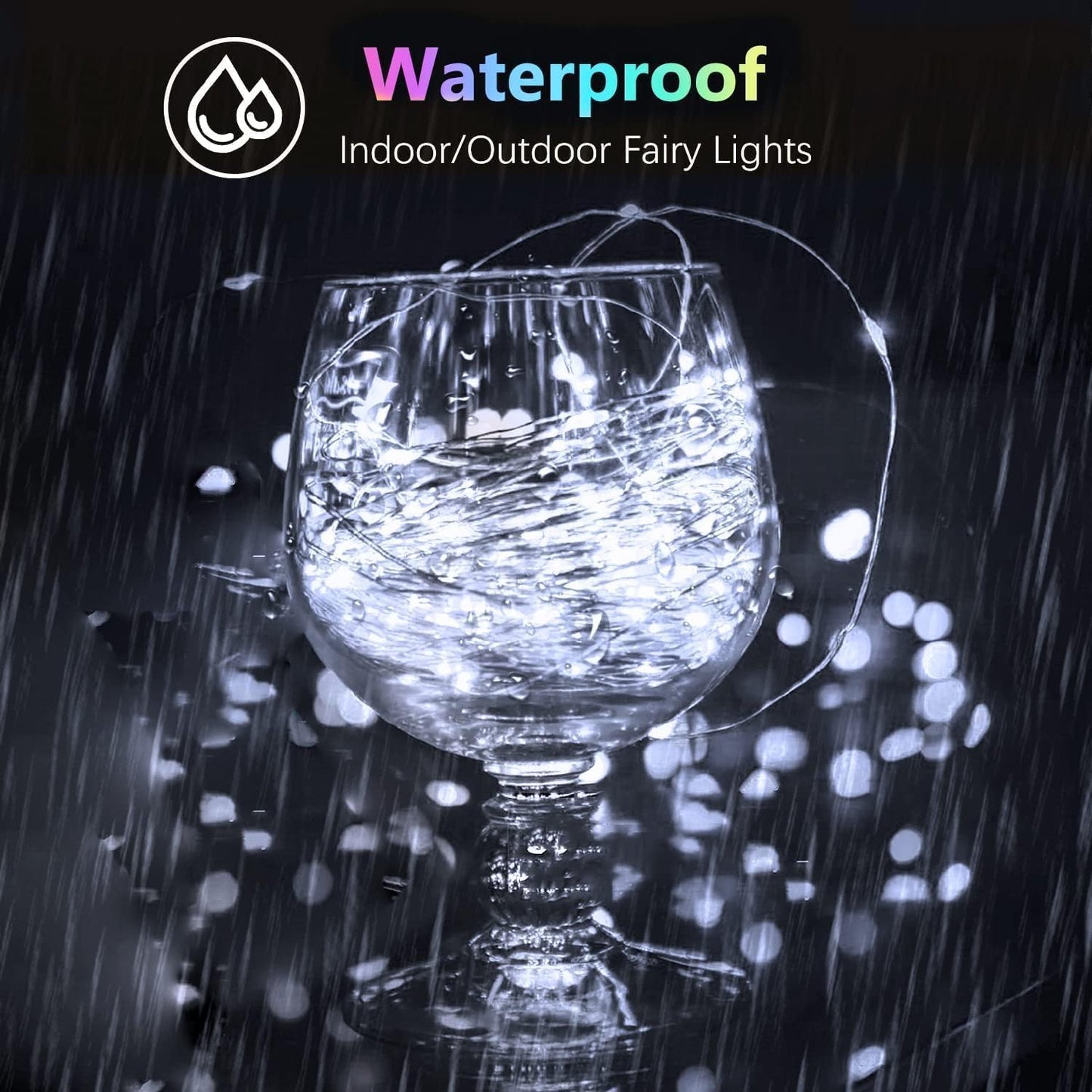 2 Pack 100LED Battery Operated Fairy Lights with Remote, 8 Modes LED String Lights with Timer, Dimmable, Memory Function, Waterproof Twinkle Lights for Outdoor Indoor Christmas Decor(Cool White)