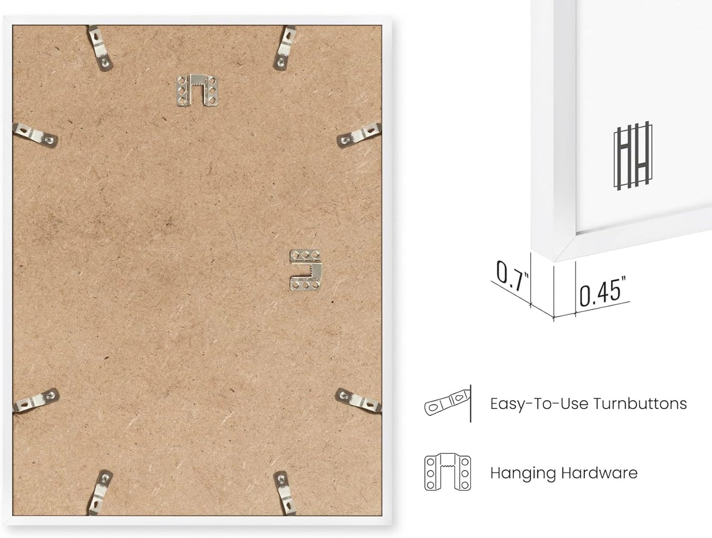 Haus and Hues 12x18 White Oak Wood Picture Frames Set of 15 - Premium Bulk Picture Frames 12x18 Bundle - Elegant Gallery Wall Frame Set for Posters, Art Display - Ideal for Wall Decor in Home & Office