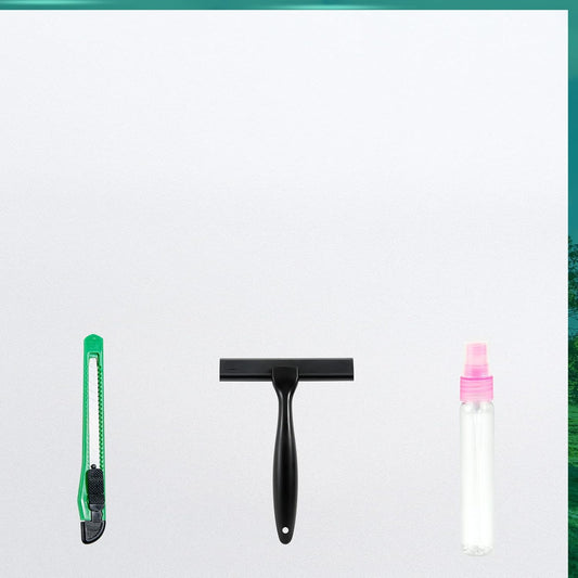 Frosted Glass Window Film with Tools,Reusable Window Privacy Film,Static Clings Window Film Kit for Home Bathroom and Office. (White, 29.6Inch×196.9Inch)