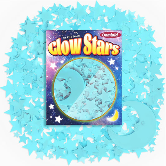 201 Pcs Glow in The Dark Stars Stickers for Ceiling, Toddler Stocking Stuffers Wall Room Decor Gifts, Luminous 3D Glowing Stars Easter Basket Stuffers for Kids Boys Girls