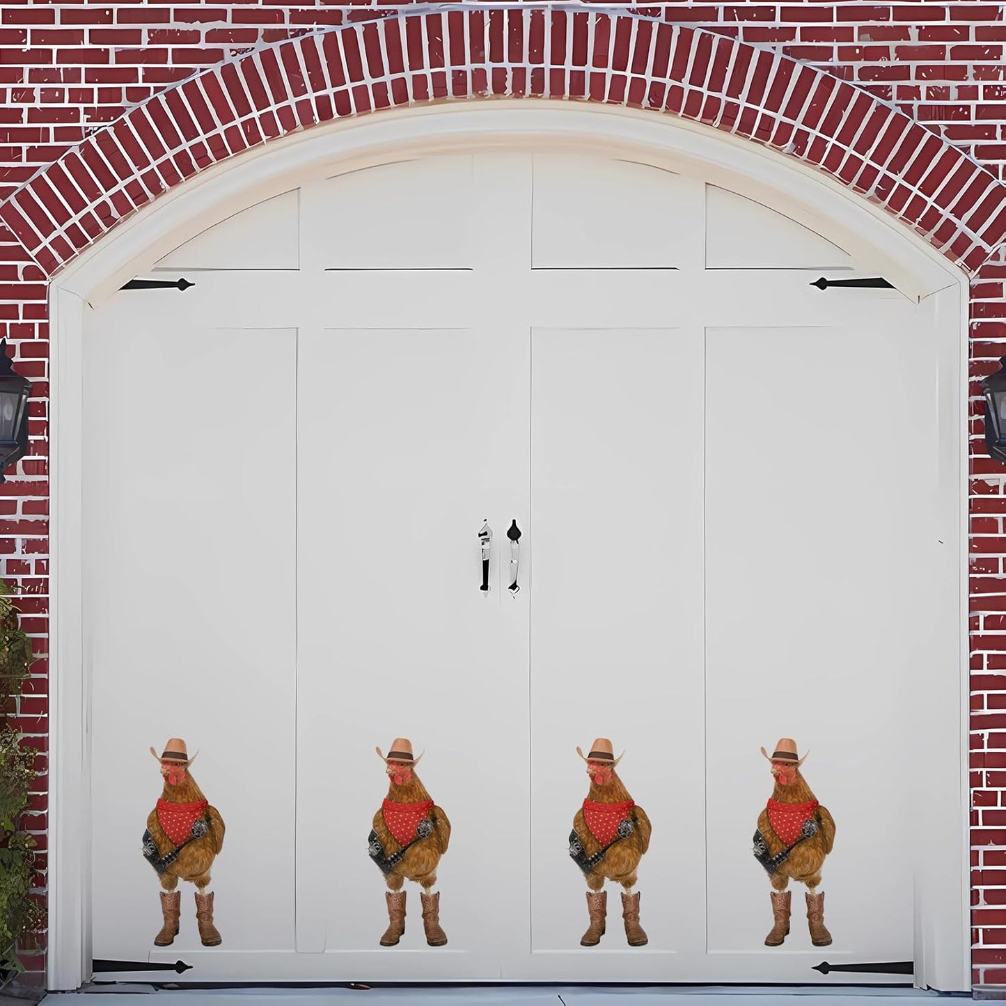 Cool Cowboy Chicken Wall Stickers Peel and Stick, Chicken Lover Gifts Window Stickers Removable, Funny Farm Chicken Wall Decals Decor, Weird Gifts for Friends