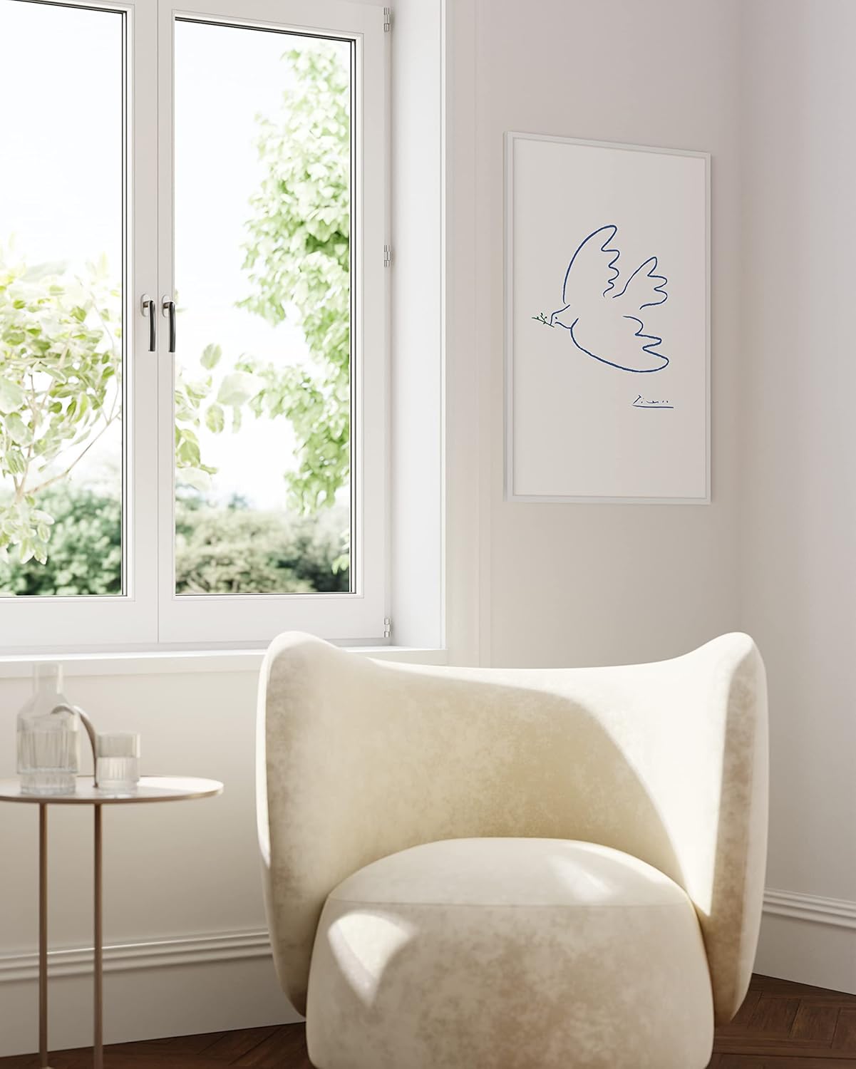 HAUS AND HUES 24x36 White Poster Frame - 24x36 Inch White Aluminum Frame for Large Photos