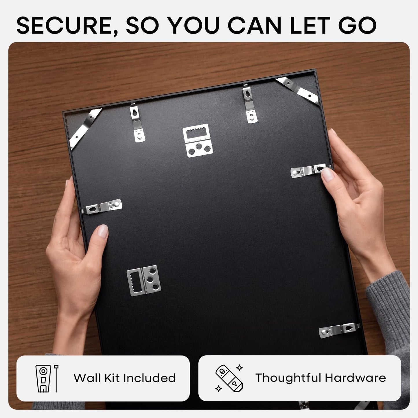 Homeforia 24x32 Poster Frame Black, High End Metal 24 x 32 Large Picture Frames with Mat 20 x 28 for Photo, 24x32 Thin Frame Matted to 20x28 inch Print, 32x24 Frame, Tempered Glass, Wall Kit, Set of 1