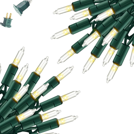 Dazzle Bright Christmas Mini String Lights, 40FT 200 Count Incandescent Waterproof Fairy Lights Plug in, Connectable Christmas Decorations for Indoor Outdoor Home Party Garden Yard, Warm White