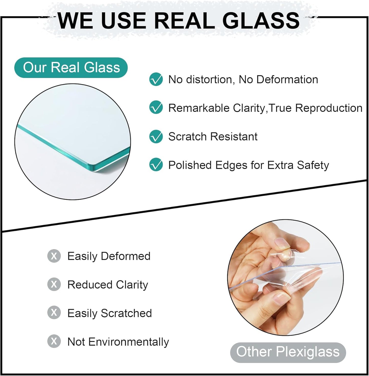 11x14 Picture Frame Set of 4, 11 x 14 Wood Photo Frames with Mat for 8x10, Wooden Frame with Real Glass Cover for Wall and Tabletop Display,Black