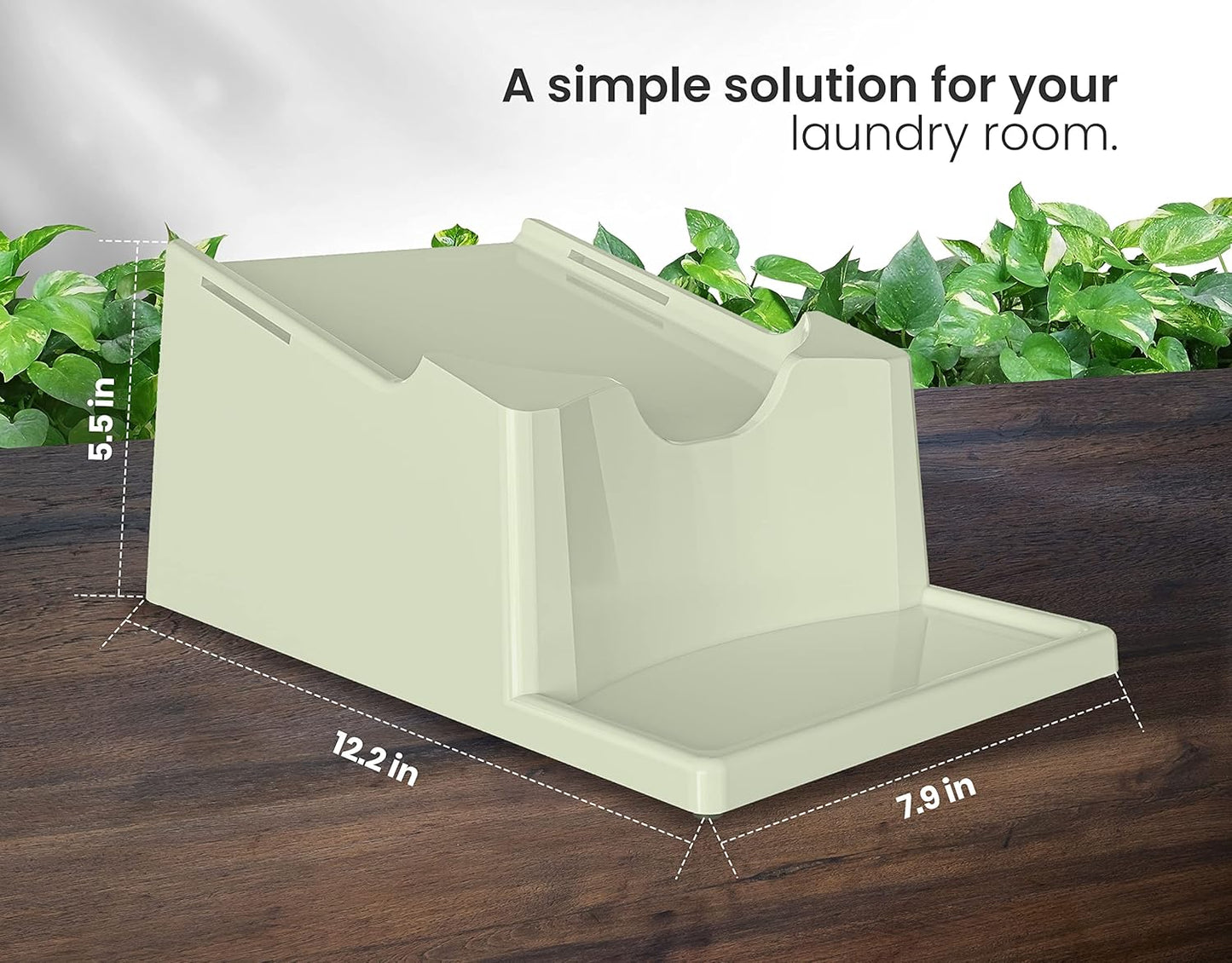 TidyFriend Laundry Detergent Holder Stand Organizer with Drip Tray, 3 Pack Laundry Soap Holder with Non-Slip Rubber Feet for Washing Space Organization, Angled Downward Slope for Easy Pouring (Green)