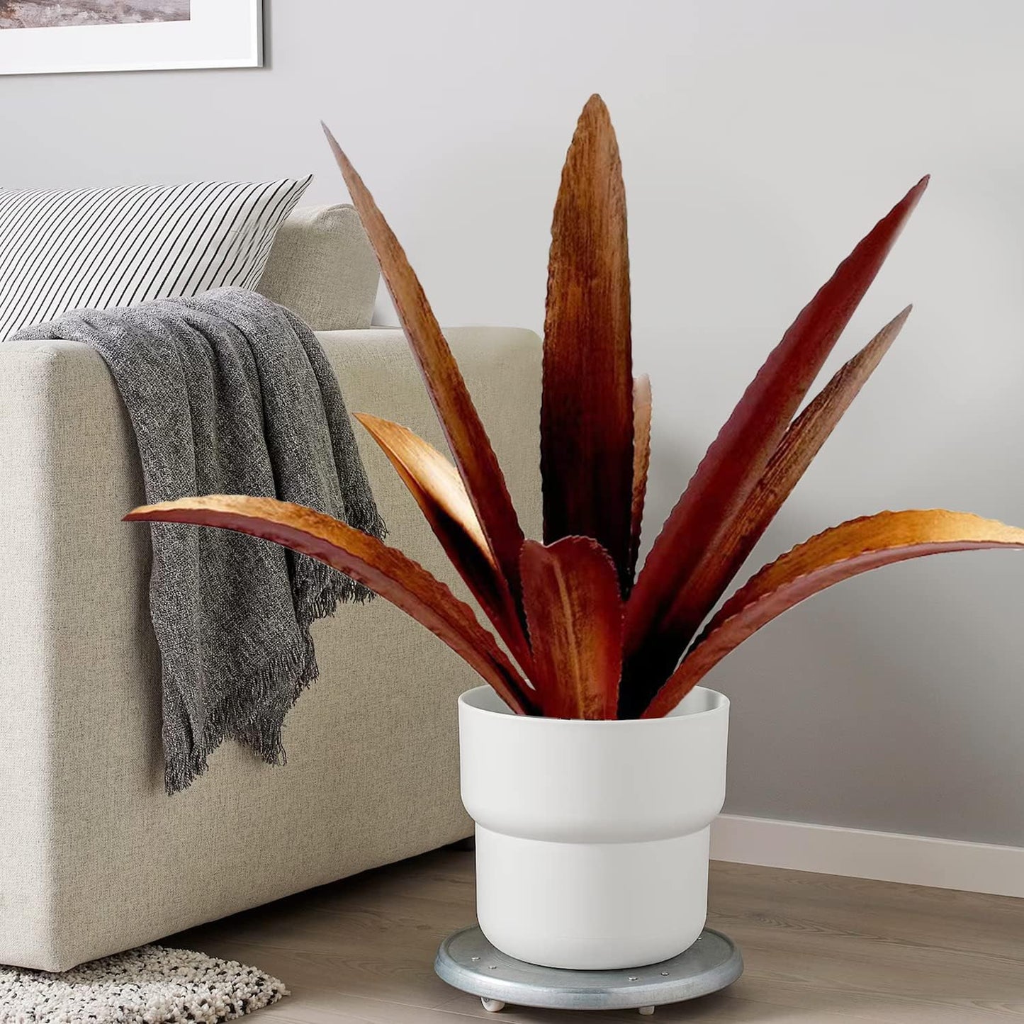 DIY Metal Agave Plant Art Yard Tequila Art Sculpture, Tequila Rustic Garden Sculpture Statue Outdoor Decor,Agave Metal Plants for Yard, Garden Lawn Ornaments (9 Leaves -Yellow)