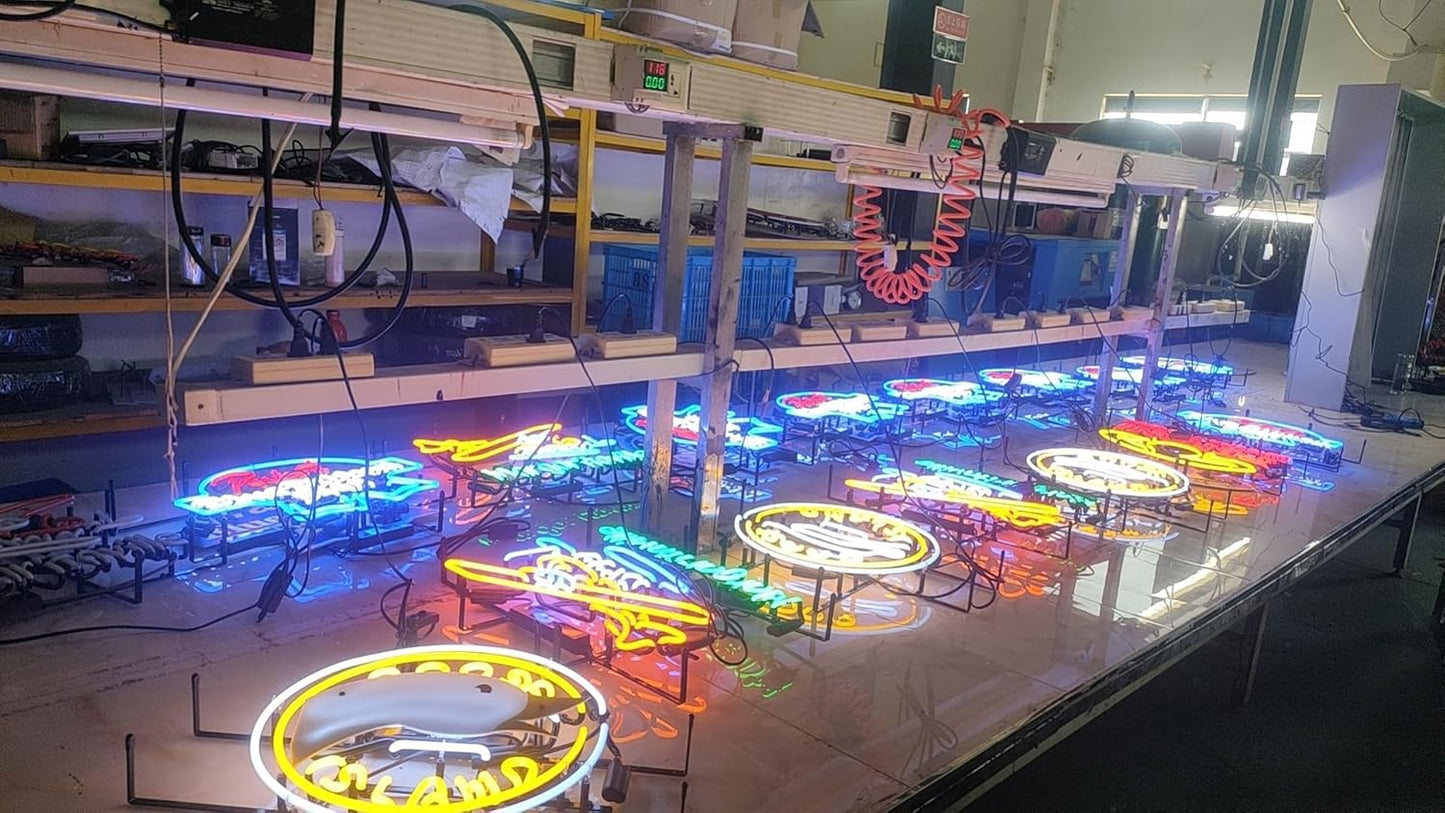 Handmade Real Glass Neon Tube Beer Compatible For Memphis Neon Signs For Home Bar Man Cave Pub Store Restaurant Wall Decor Artwork Wedding Decor Neon Birthday Party Gifts 24 X 20 Inches