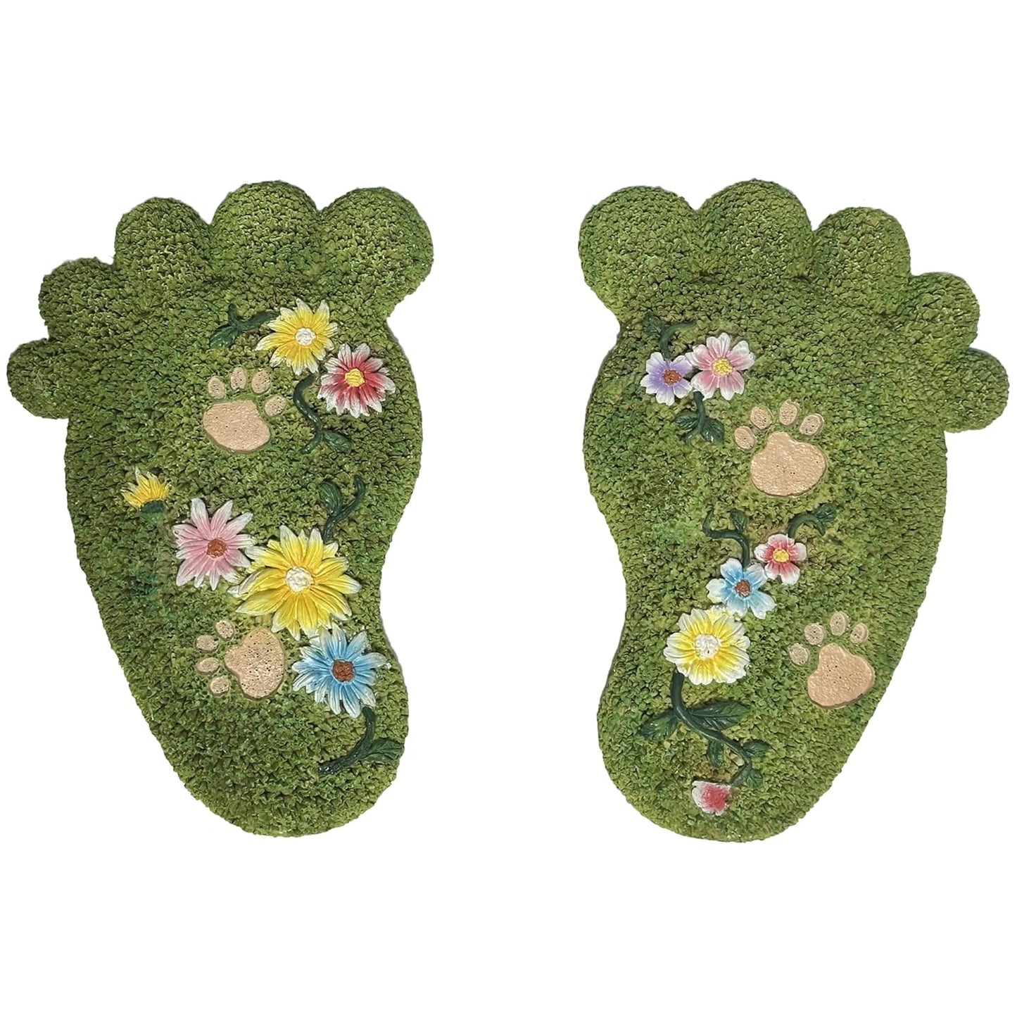 Garden Stepping Stones - Decorative Stones for Patio, Lawn, Stepping Stones Made of Resin (Set of 2)