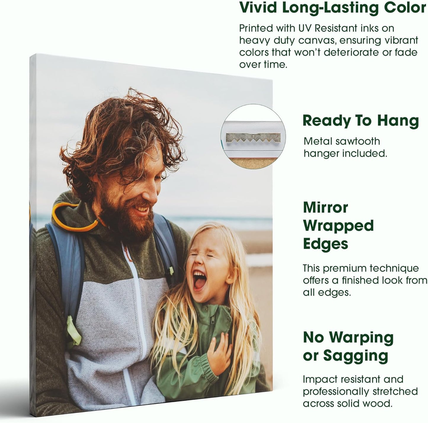 Custom Canvas Prints with Your Photos – Personalized Picture To Canvas Wall Art, Perfect for Home Decor, Gifts & Keepsakes, Ready to Hang (11" L x 14" W x .75”D, Brazillian Barnwood)