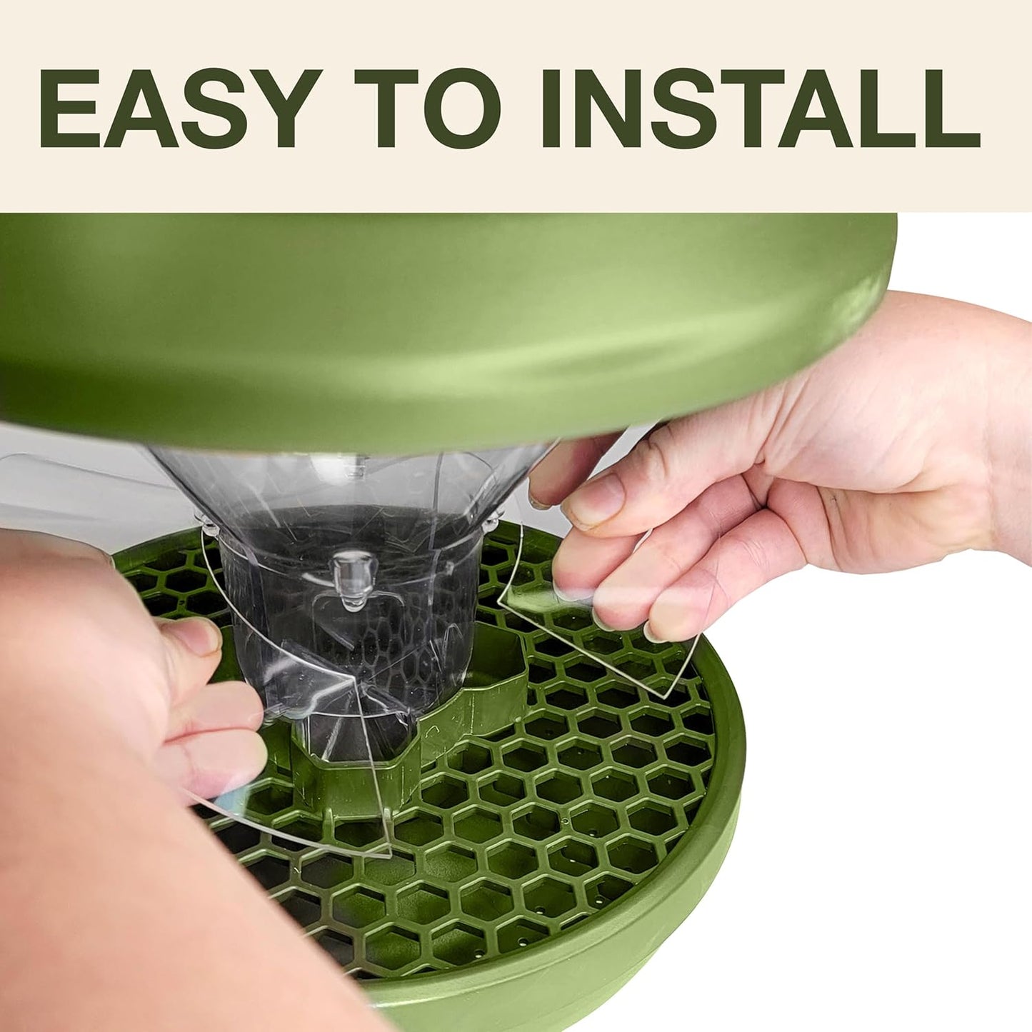 SWISSINNO Big Bird Blocker Ring, Transparent, Prevent Pigeons, Crows and Other unwanted Large Birds Scaring Away Smaller Birds, for Smart Bird Feeder Davos