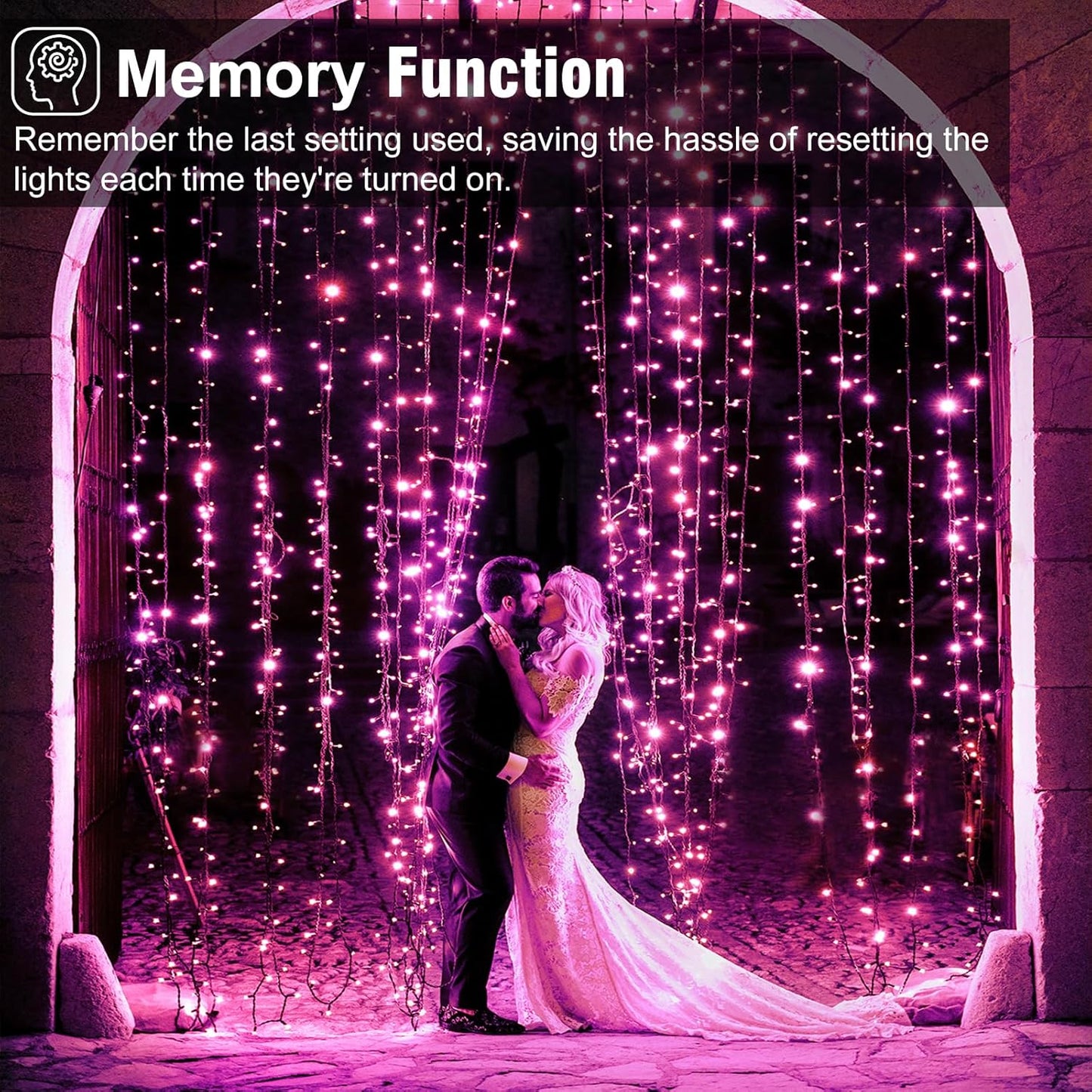 100FT 300 LED Christmas Lights Outdoor, Green Wire Christmas Tree Lights with 8 Modes Waterproof, Connectable String Lights for Outside for Indoor Garden Patio Party Wedding Decorations, Pink