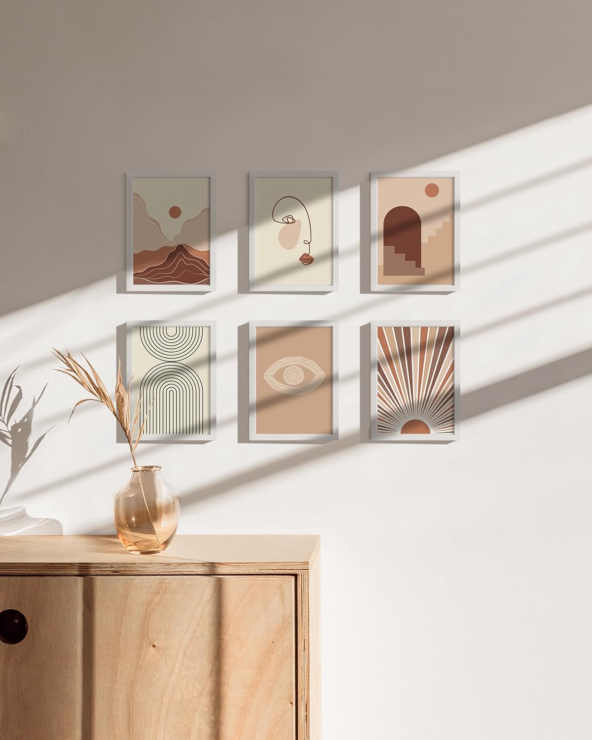 HAUS AND HUES 5x7 White Metal Picture Frames - Photo Frames 5X7 - Features Premium Aluminum, Vertical Hanging, Easel Back for Tabletop, Home, Office (5x7 in, White, Set of 6)