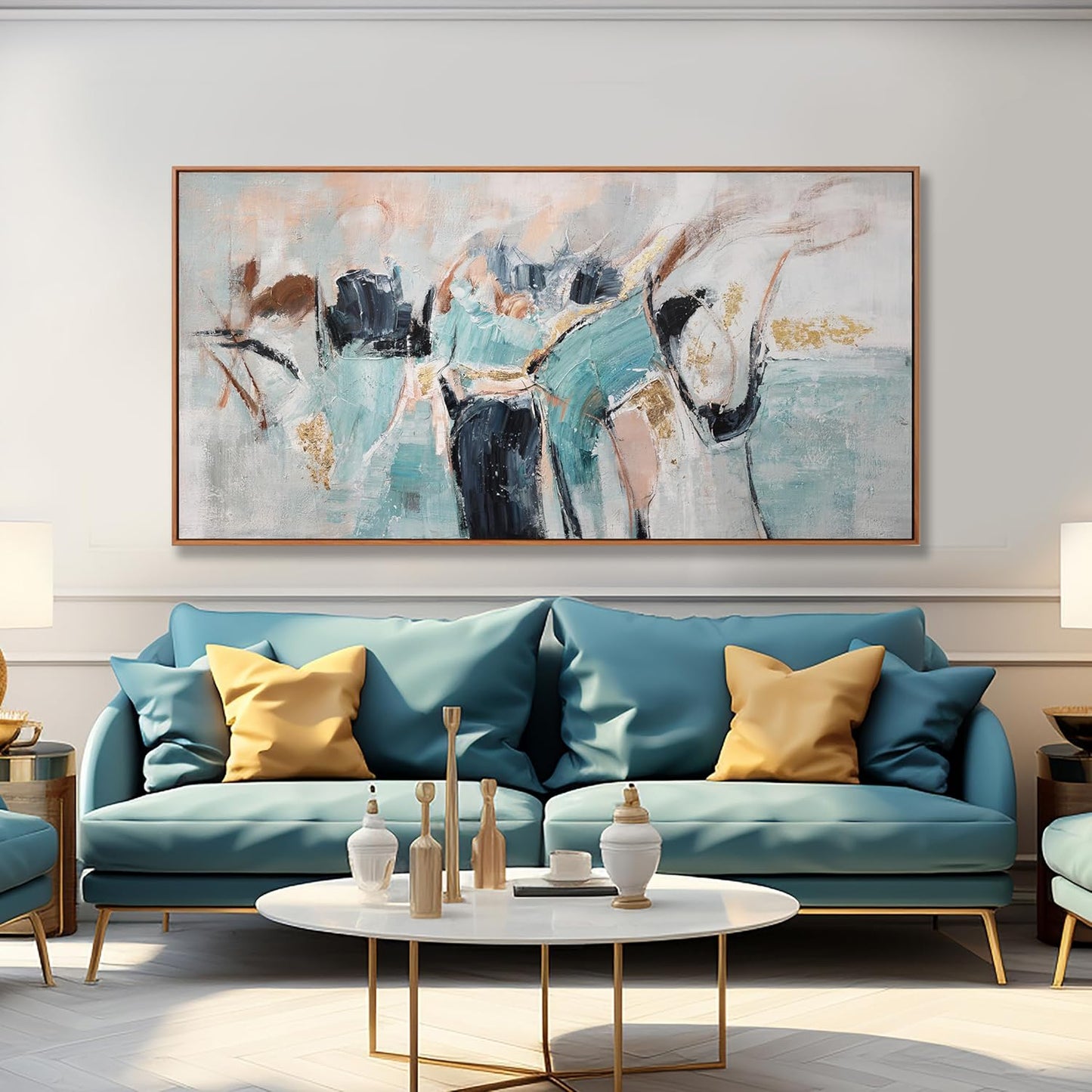 Framed Abstract Wall Art Decor Canvas Artwork Wall Decor Colorful Fantasy Graffiti Art Painting Art For Bedroom Living Room Dining Room Home Office Apartment Modern Abstract Artwork Decoration 20"x40"