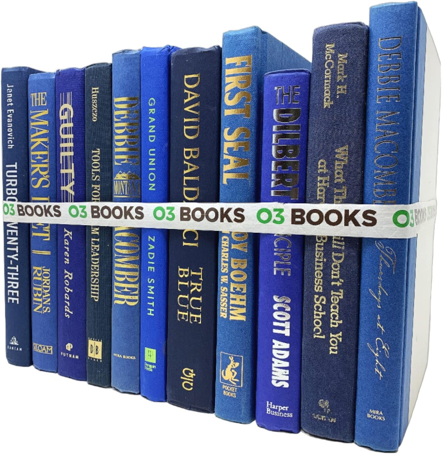 Curated Decorative Books Hardcover Décor Books for Home Décor, Choose Color, Interior Design, Office, Wedding Display, Instant Library, or Staging (Jeans, One Foot)