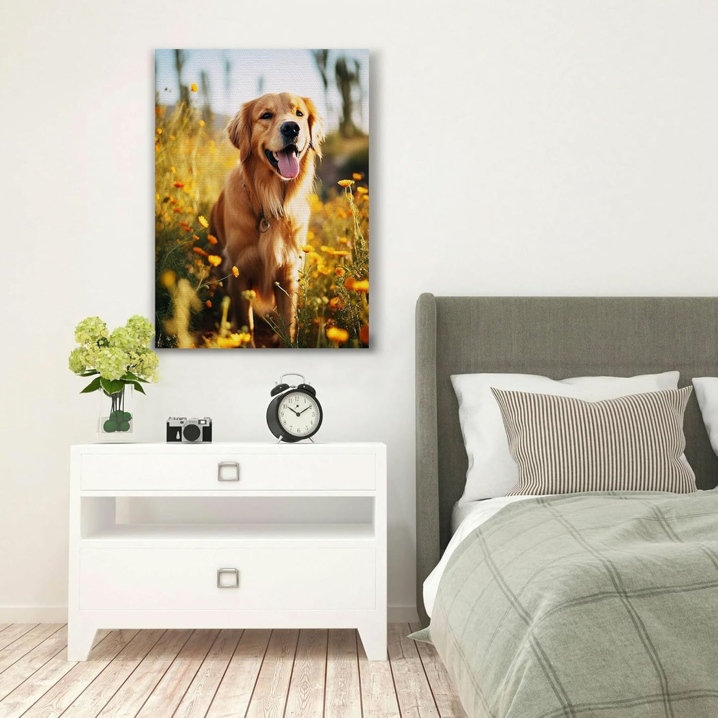 Custom Canvas Prints with Your Photos Framed Canvas Customized Wall Art Personalized Canvas Pictures Gifts for Pet Dog Baby Family Mom Dad Men Women Couple Boyfriend Girlfriend