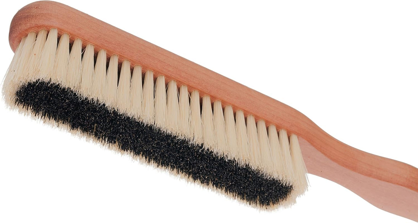 REDECKER Natural Pig Bristle Cashmere Brush with Oiled Pearwood Handle, 10-3/8 inches, Two Layers of Cashmere Brush to Remove Pilling, Made in Germany - Kent Clothes Brush