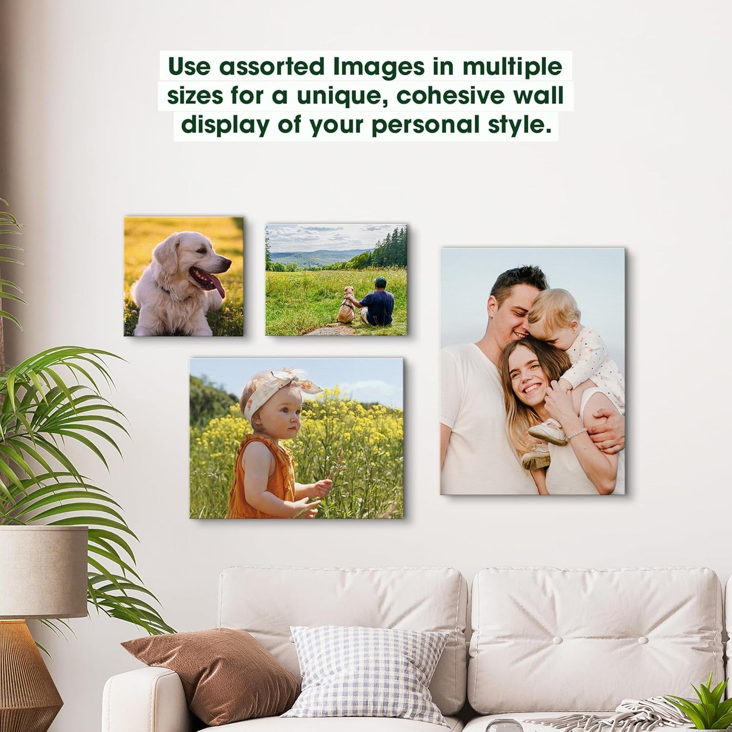 Custom Canvas Prints with Your Photos – Personalized Picture To Canvas Wall Art, Perfect for Home Decor, Gifts & Keepsakes, Ready to Hang (30" L x 40" W x .75”D, Classic Black)