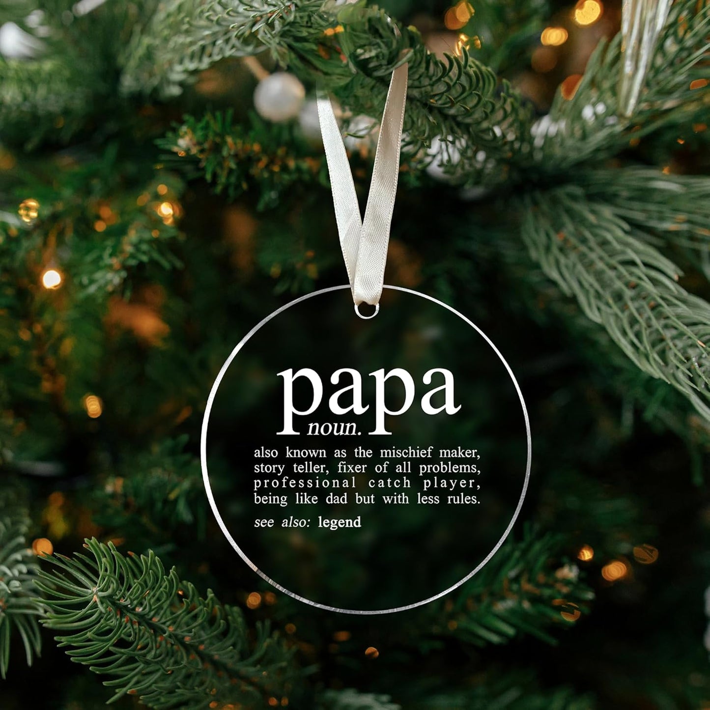 Grandpa Ornament - Grandpa Ornaments for Christmas Tree - Gifts for Grandfather - Acrylic Ornament 2024