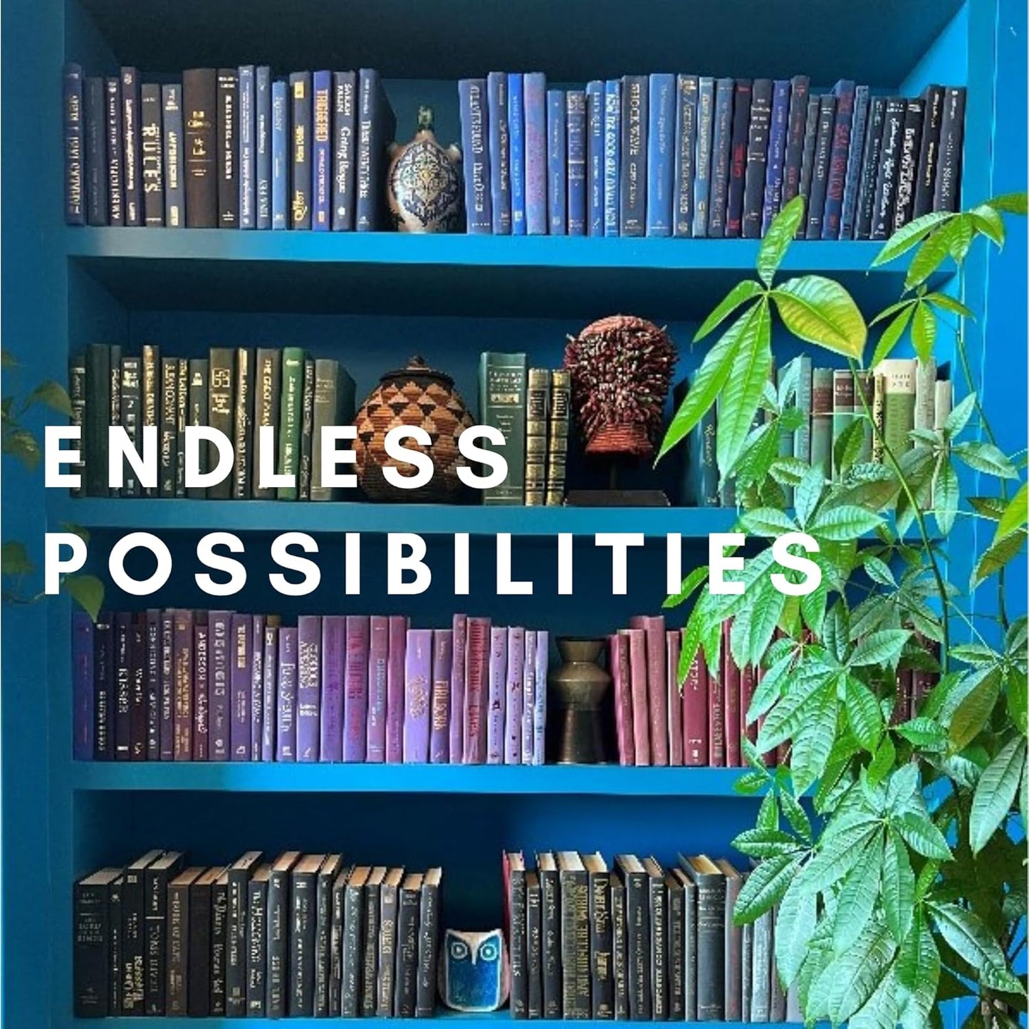 Curated Decorative Books Hardcover Décor Books for Home Décor, Choose Color, Interior Design, Office, Wedding Display, Instant Library, or Staging (Three Feet, Navy)