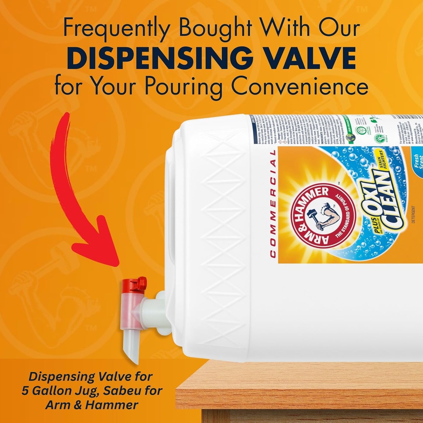 Arm & Hammer plus OxiClean Liquid Laundry Detergent Professional, Fresh Scent, 5 Gallon (Pack of 1) 492 Loads