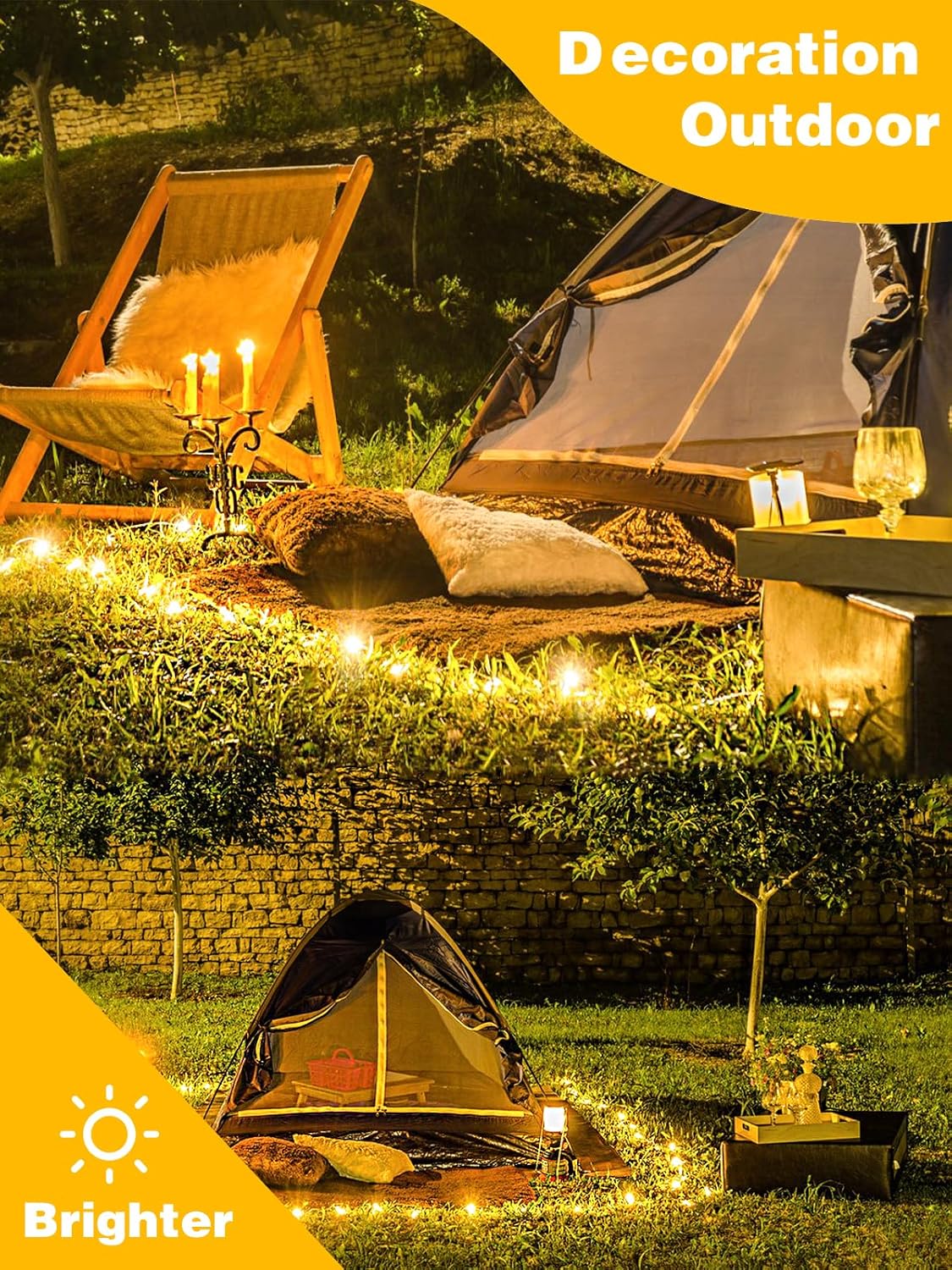 2 Pack 20FT 60LED Battery Operated Fairy Lights with Timer, Waterproof Battery String Lights Outdoor Indoor, Battery Twinkle Light for Bedroom Wedding Birthday Party Chirstmas (Warm White)