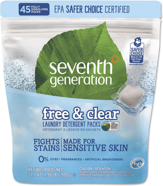 Seventh Generation Laundry Detergent, Citrus & Cedar, 8 Count, Powder