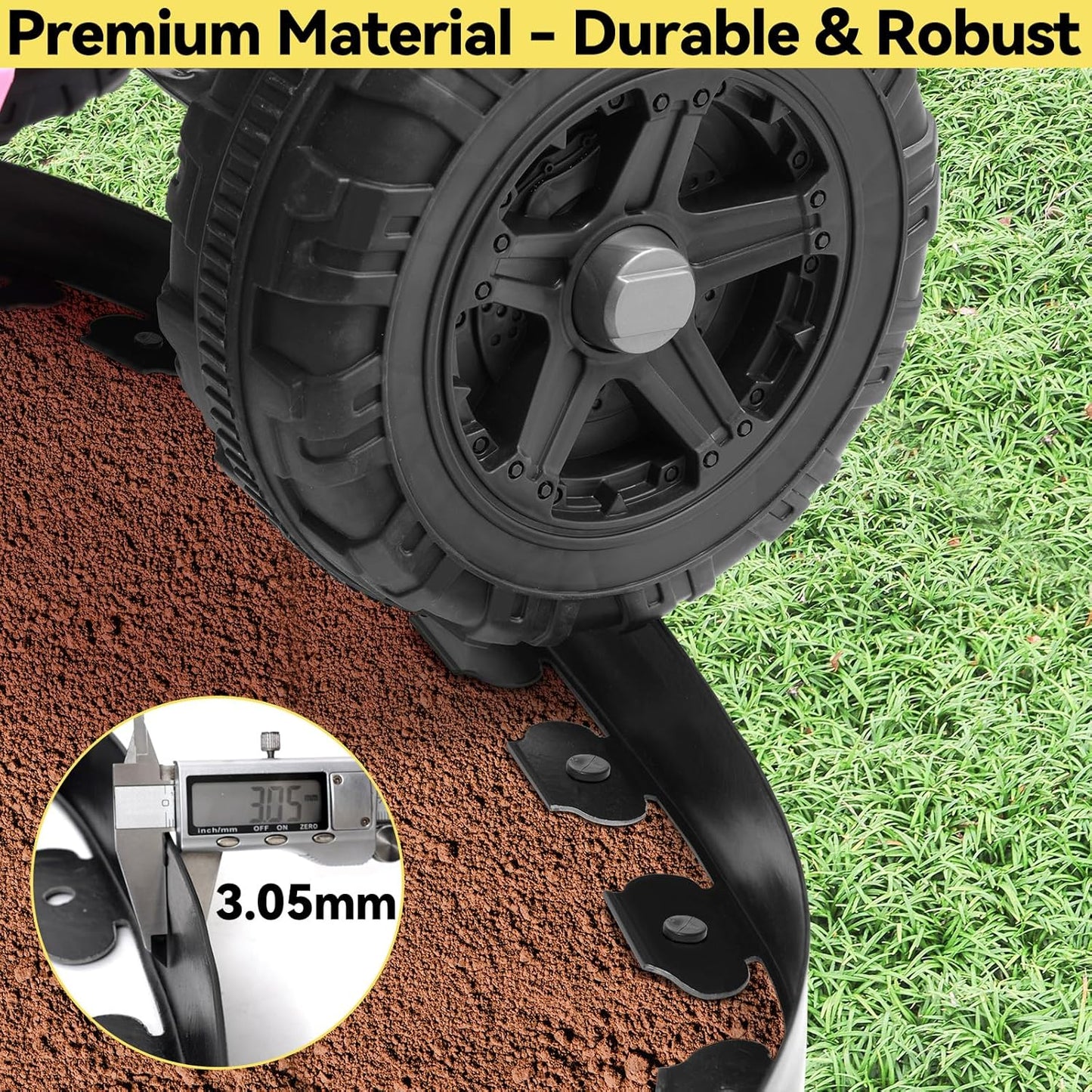 GOTGELIF No Dig Landscape Edging Border, 2'' Tall 40FT Garden Edging Kit with 60pcs Anchoring Stakes for Lawn, Flower Beds, Gardens and Yards (Black)