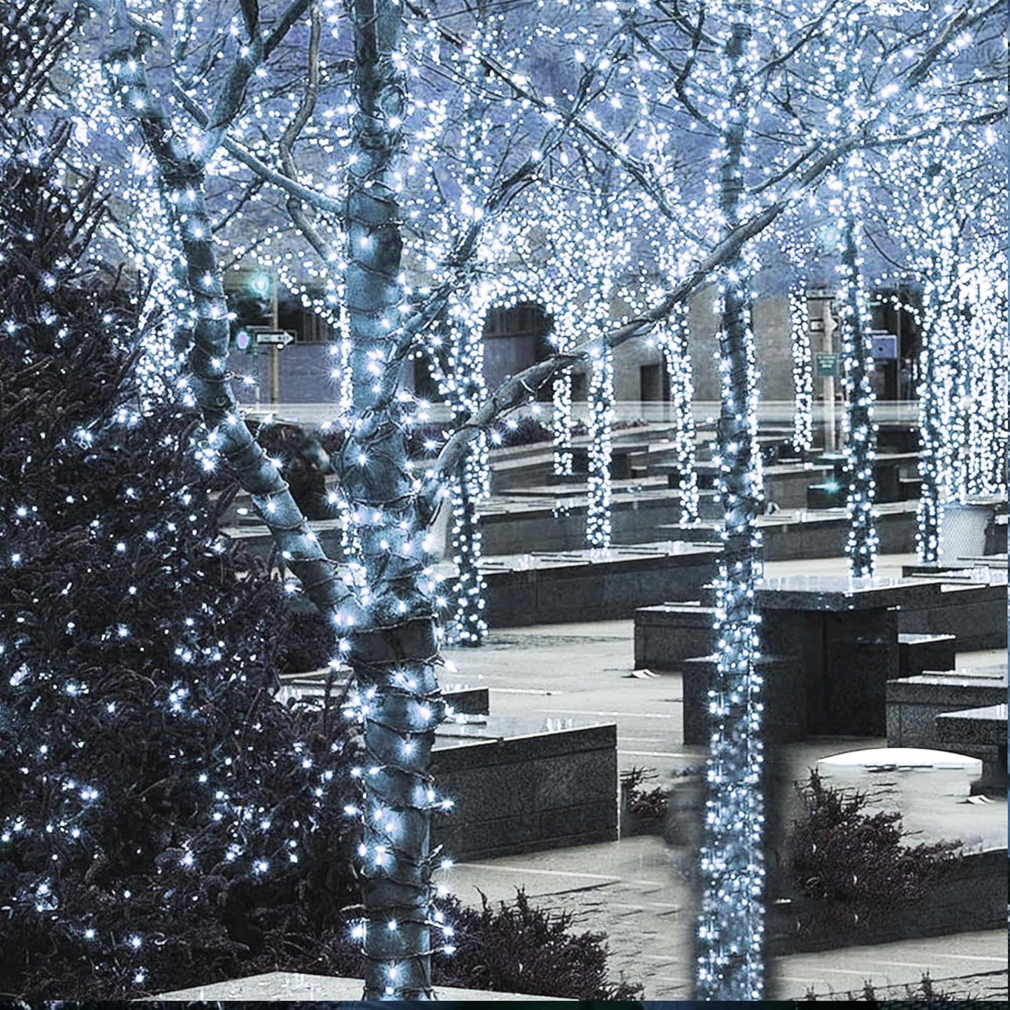 Dazzle Bright Outdoor Christmas String Lights, 1000 LED 328 FT Plug in Fairy Light with Remote Control 8 Modes & Timer, Waterproof Decoration for Home Garden Yard Xmas Wedding, White