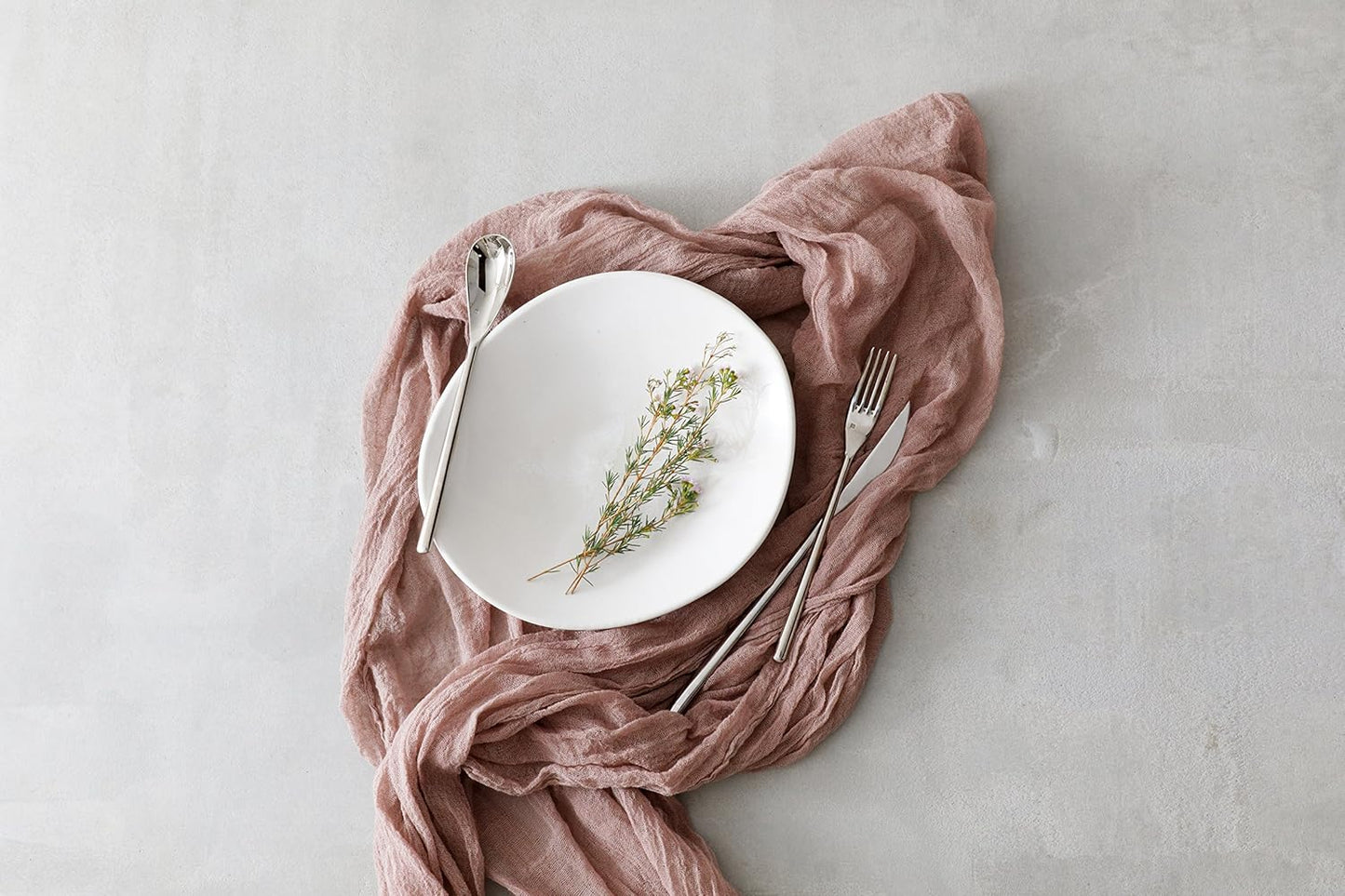 Fortessa Dragonfly 18/10 Stainless Steel Flatware, 5 Piece Place Setting, Service for 1